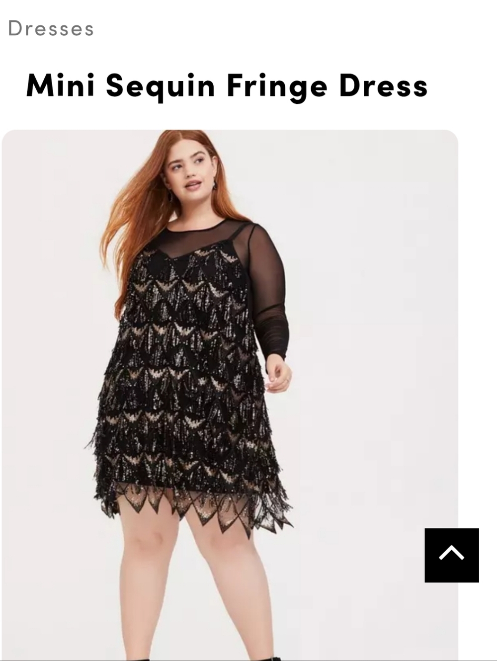 Torrid Black Sequin Mini Flapper Dress. Sz 0 - Picture 4 of 5